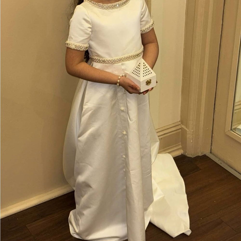 Elegant White Kids Dress